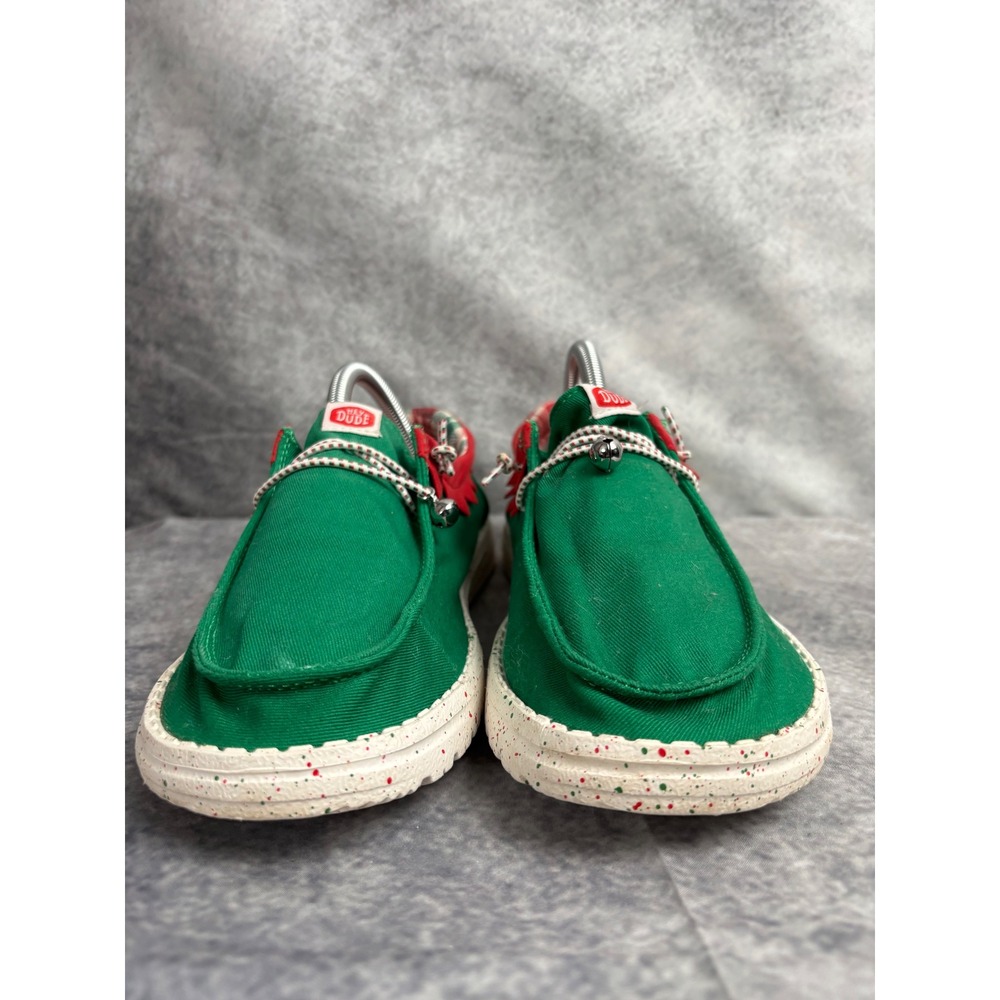 Hey Dude Women's Wendy Holiday Elf Holiday Green Red Christmas Shoes Size 11 - Picture 3 of 10